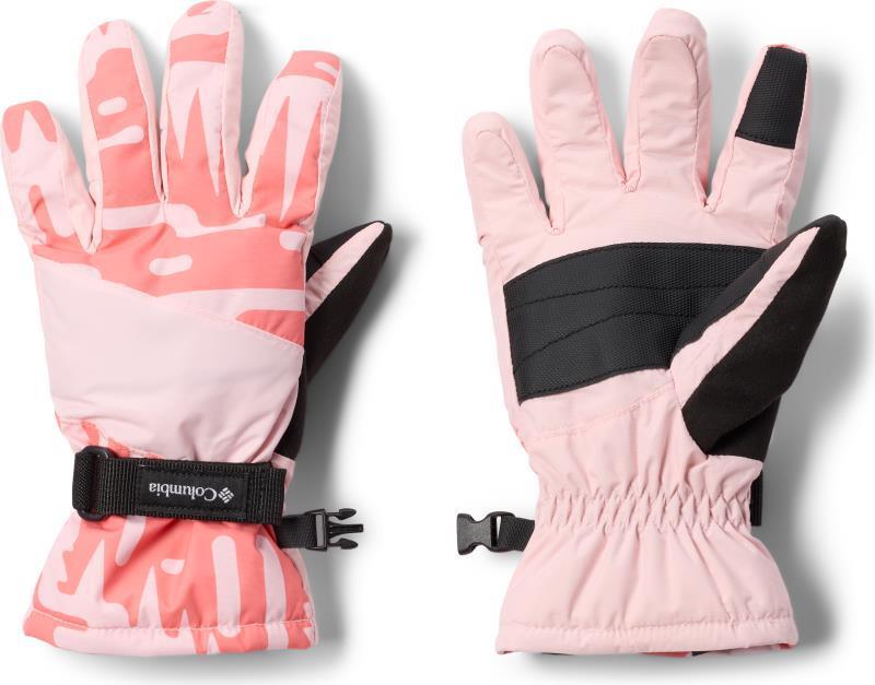 Core III Printed Gloves - Youth - Hot Coral Highland Tonal / Satin Pink 1