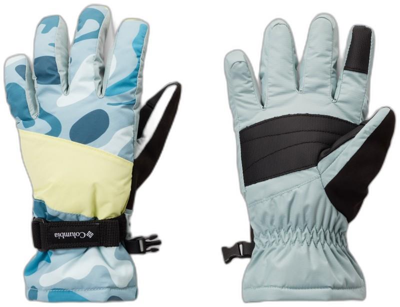 Core III Printed Gloves - Youth - crushed blue dinoflauge / citron haze 1