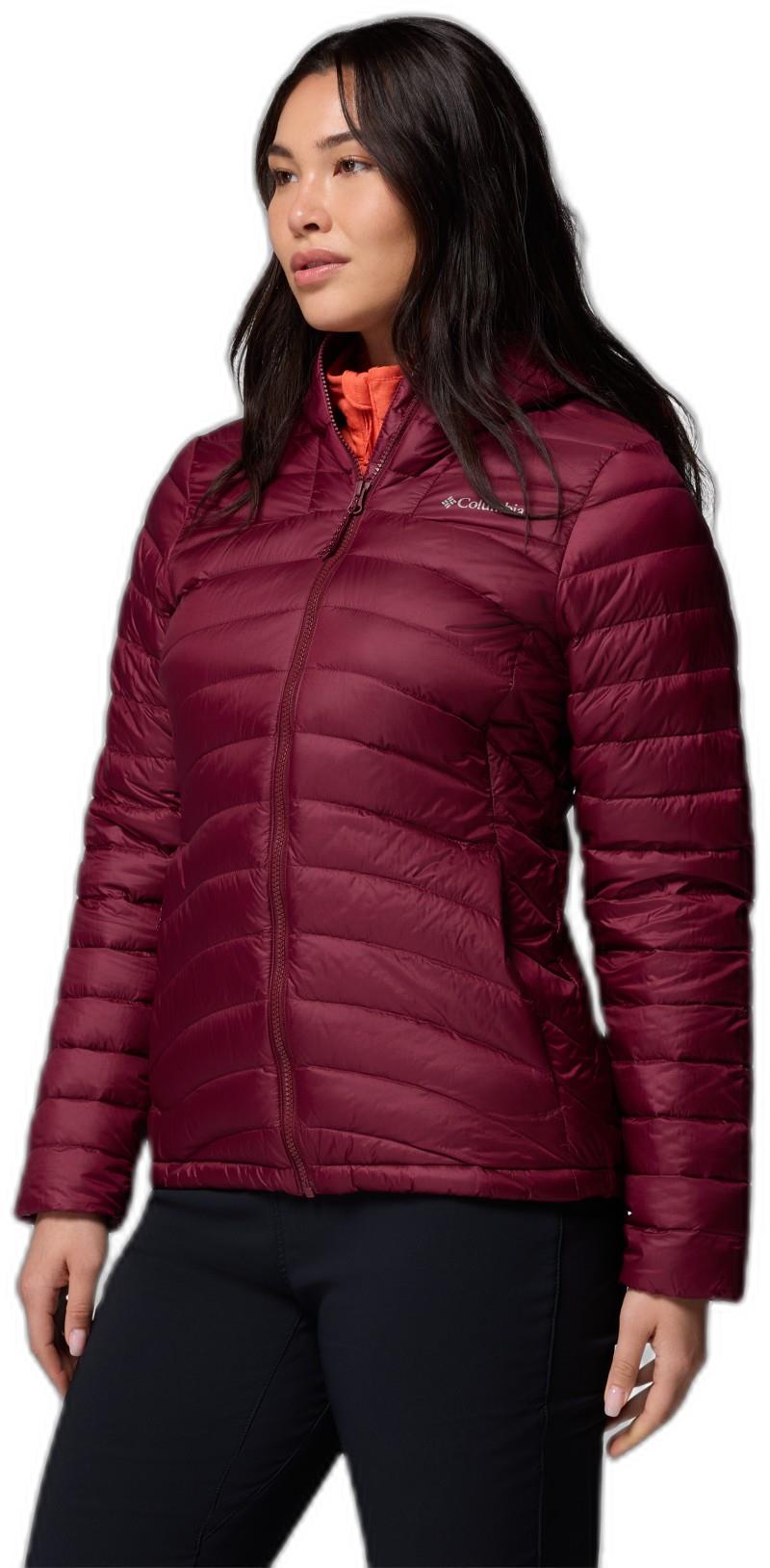 Corelite Down Hooded Jacket - Womens - rich wine 1