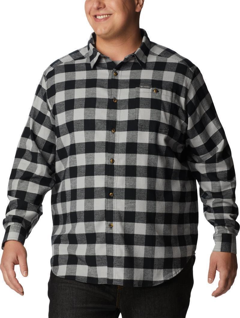 Cornell Woods Flannel LS Shirt, Extended - Mens - Columbia Grey Buffalo Check 1