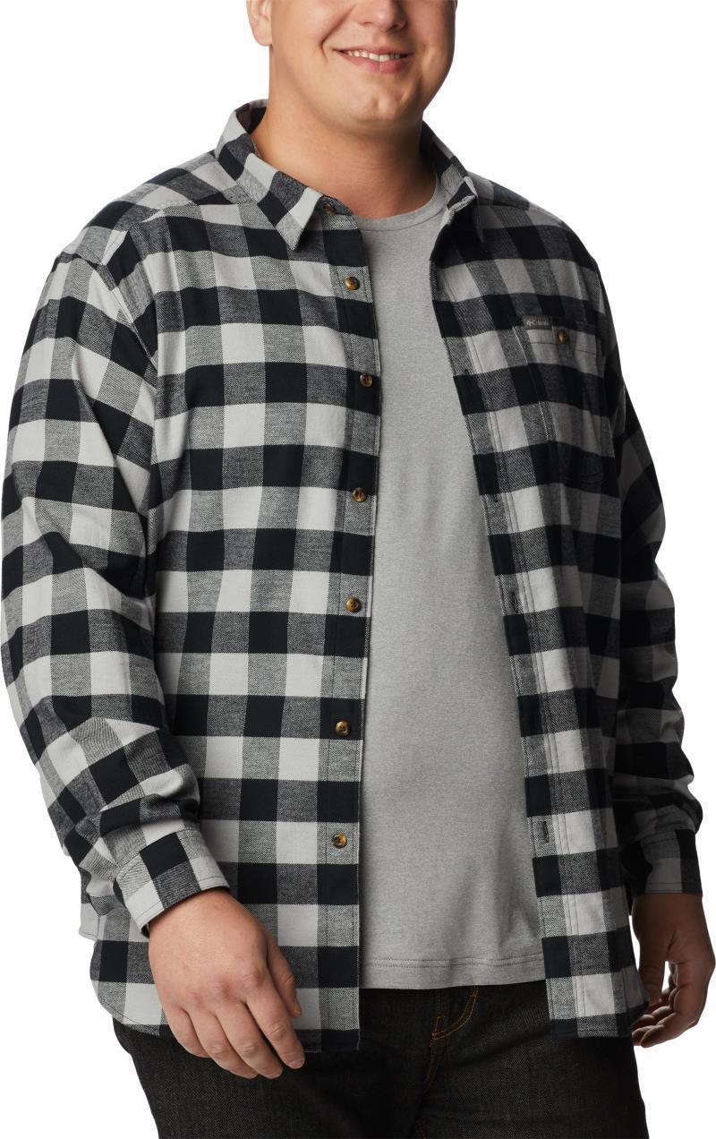 Cornell Woods Flannel LS Shirt, Extended - Mens - Columbia Grey Buffalo Check 3