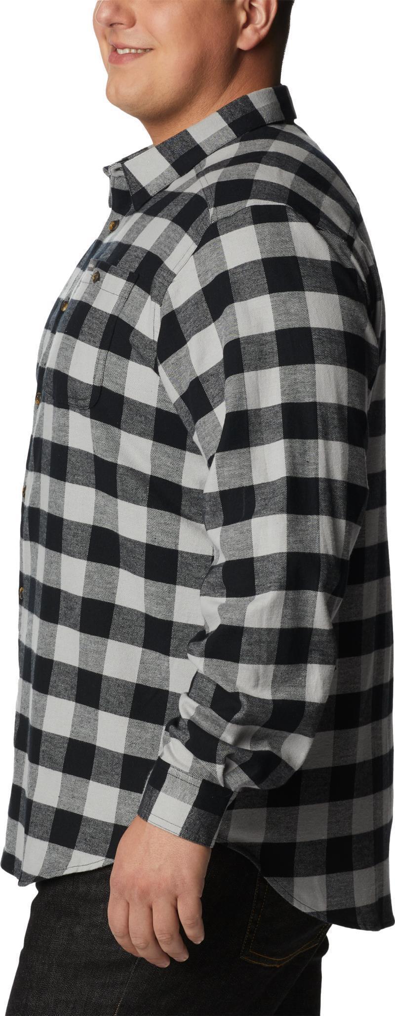 Cornell Woods Flannel LS Shirt, Extended - Mens - Columbia Grey Buffalo Check 4