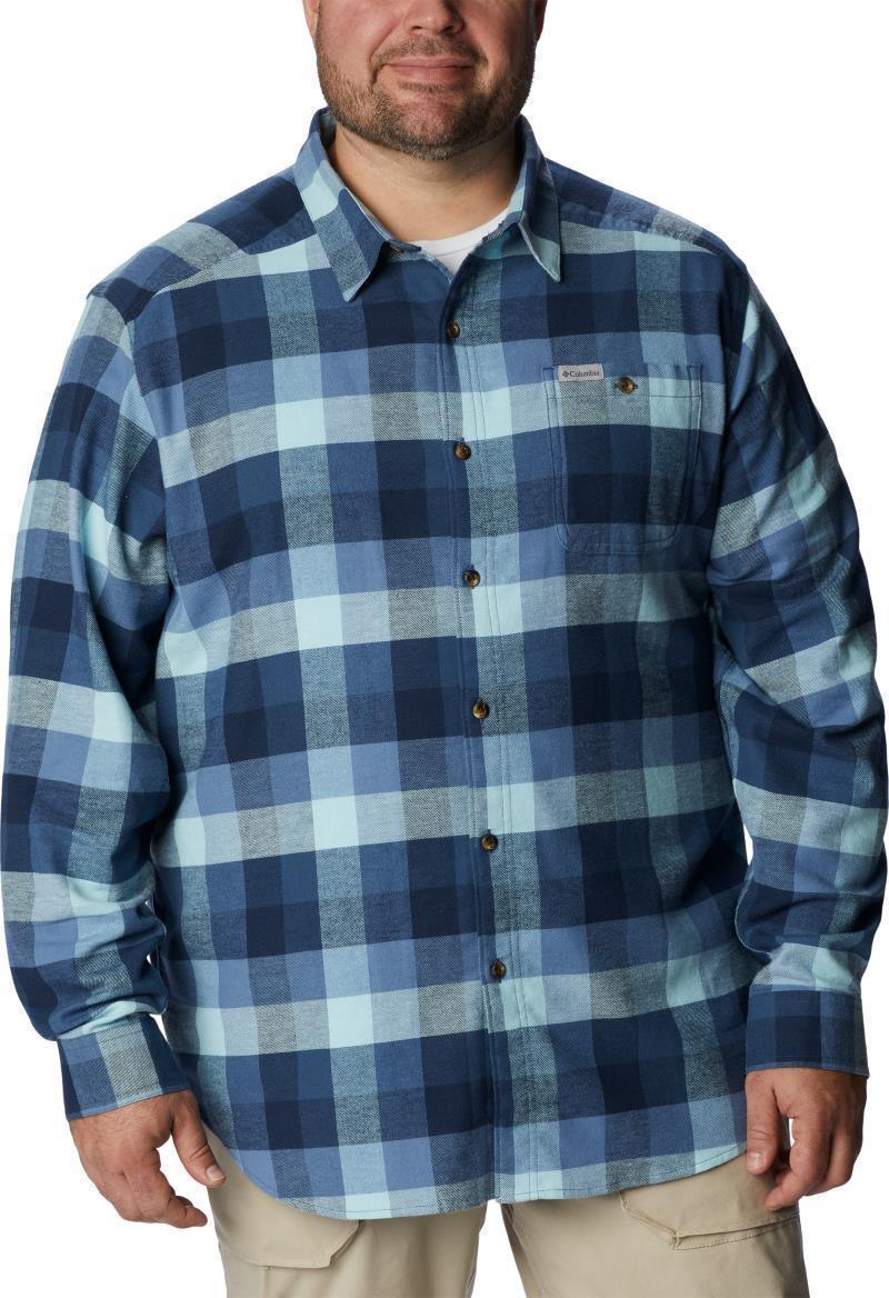 Cornell Woods Flannel LS Shirt, Extended - Mens - Dark Mountain Buffalo Check 1