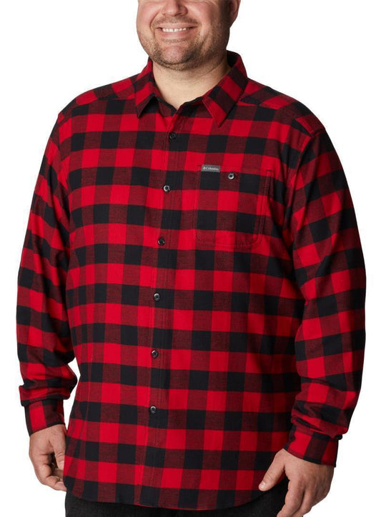 Cornell Woods Flannel LS Shirt, Extended - Mens - Mountain Red Buffalo Check 1