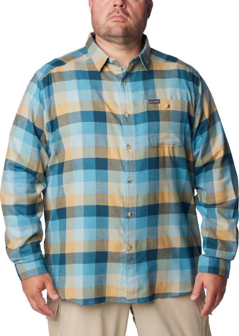 Cornell Woods Flannel LS Shirt, Extended - Mens - Stone Blue Buffalo Check 1