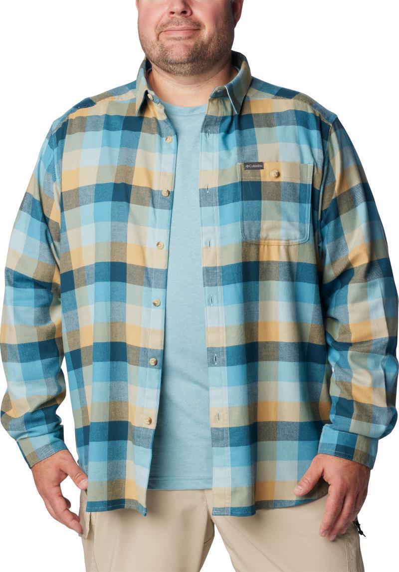 Cornell Woods Flannel LS Shirt, Extended - Mens - Stone Blue Buffalo Check 3