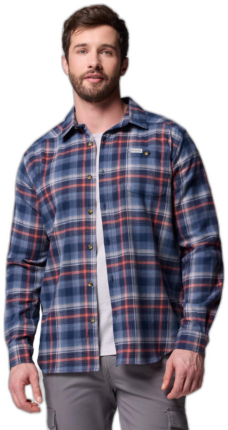 Cornell Woods Flannel LS Shirt, Extended - Mens - collegiate navy backland tartan 1