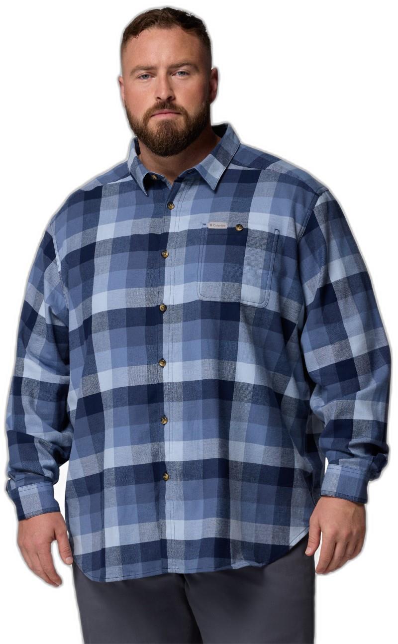 Cornell Woods Flannel LS Shirt, Extended - Mens - collegiate navy multi buffalo check 1