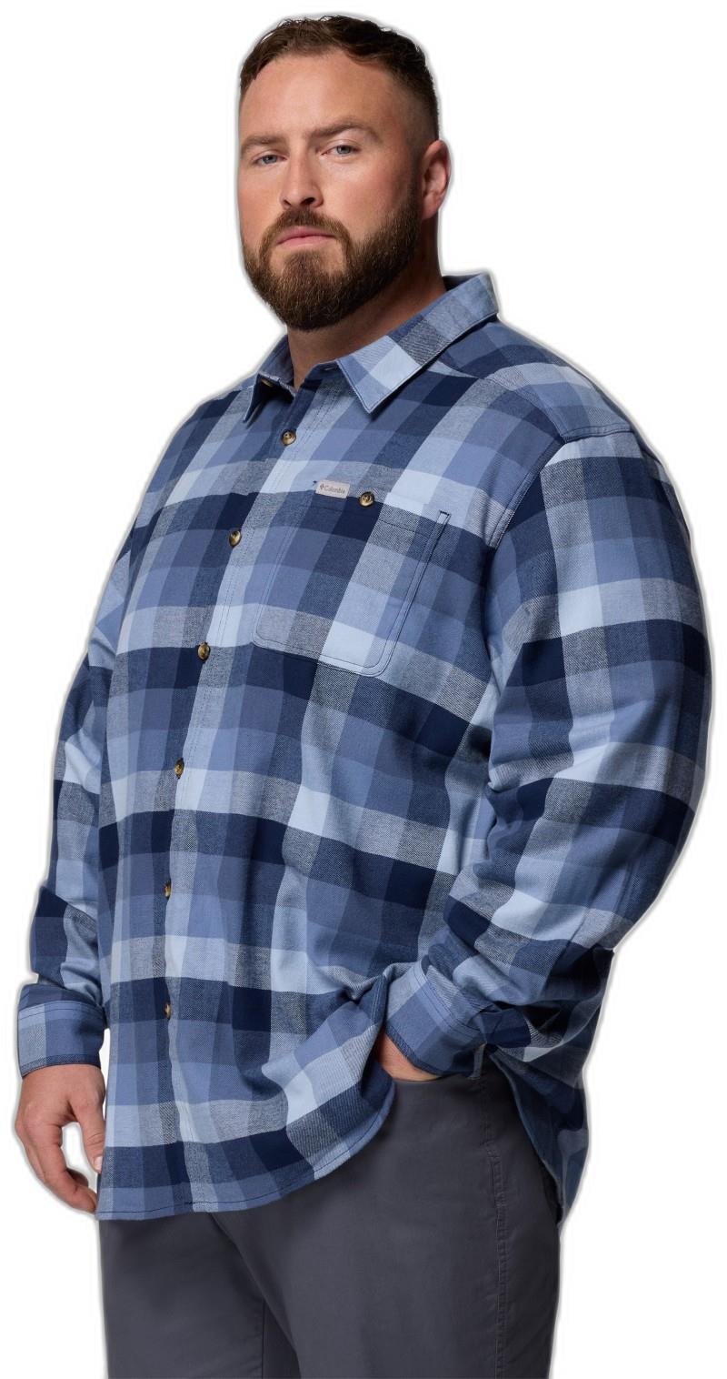 Cornell Woods Flannel LS Shirt, Extended - Mens - collegiate navy multi buffalo check 1