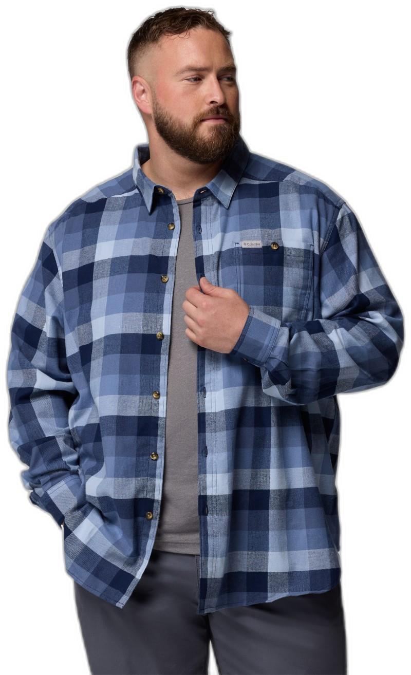 Cornell Woods Flannel LS Shirt, Extended - Mens - collegiate navy multi buffalo check 1
