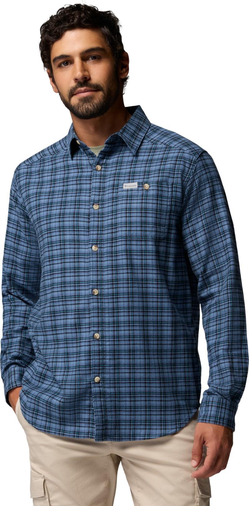 Cornell Woods Flannel LS Shirt, Extended - Mens - dark mountain cozy check 1