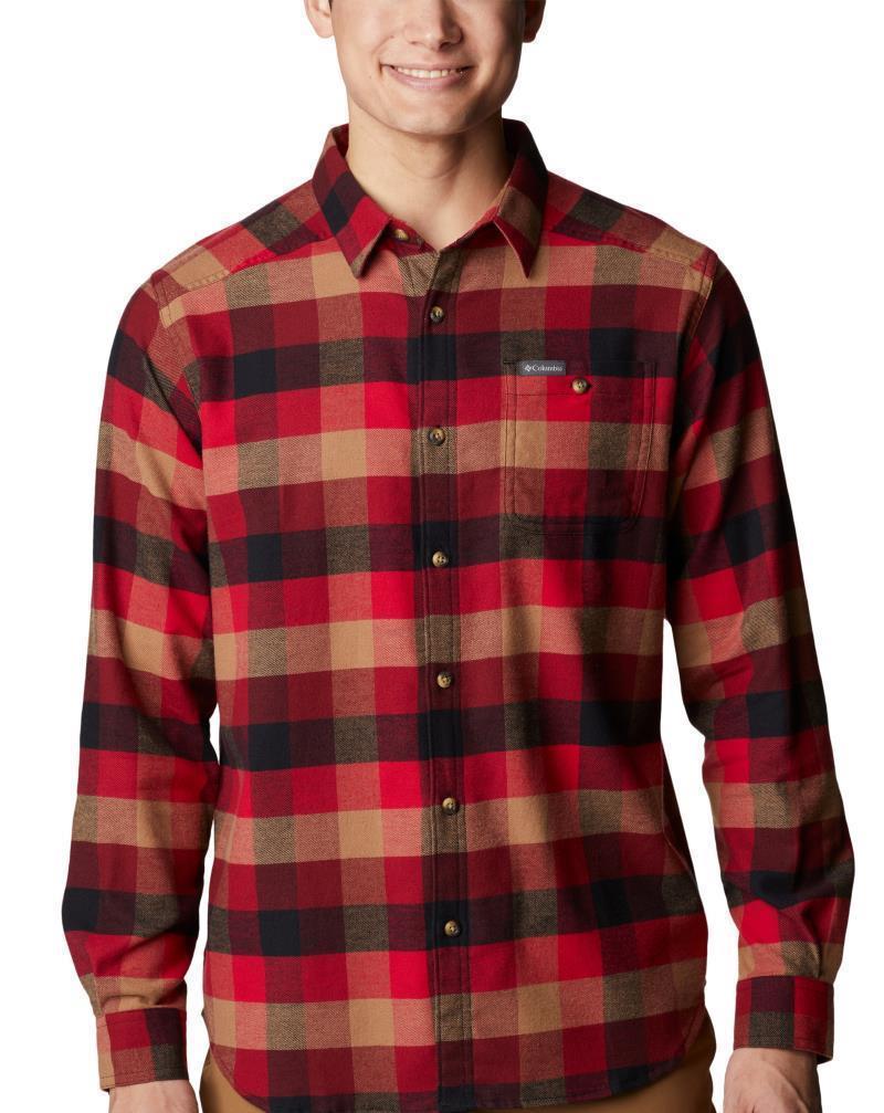 Cornell Woods Flannel LS Shirt, Tall - Mens - Red Jasper Buffalo Check 1