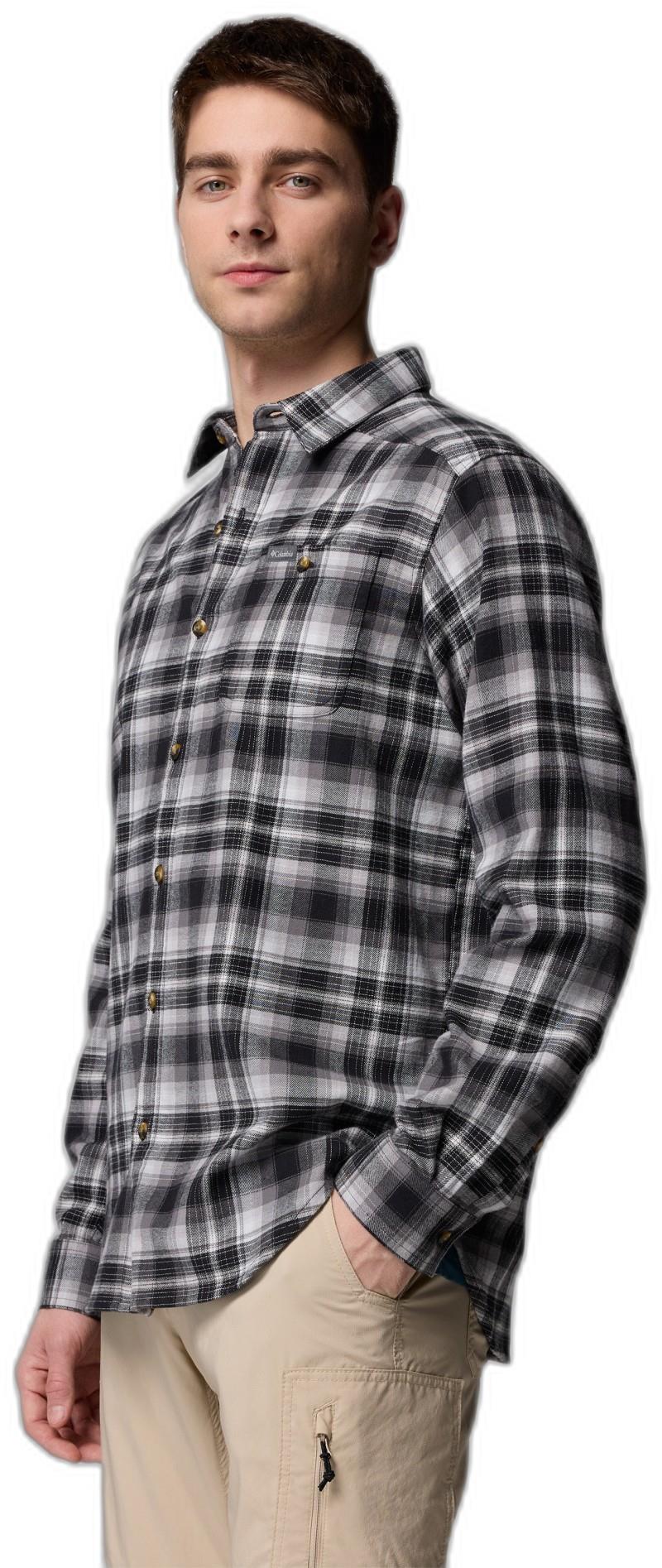 Cornell Woods Flannel LS Shirt, Tall - Mens - black backland tartan 1
