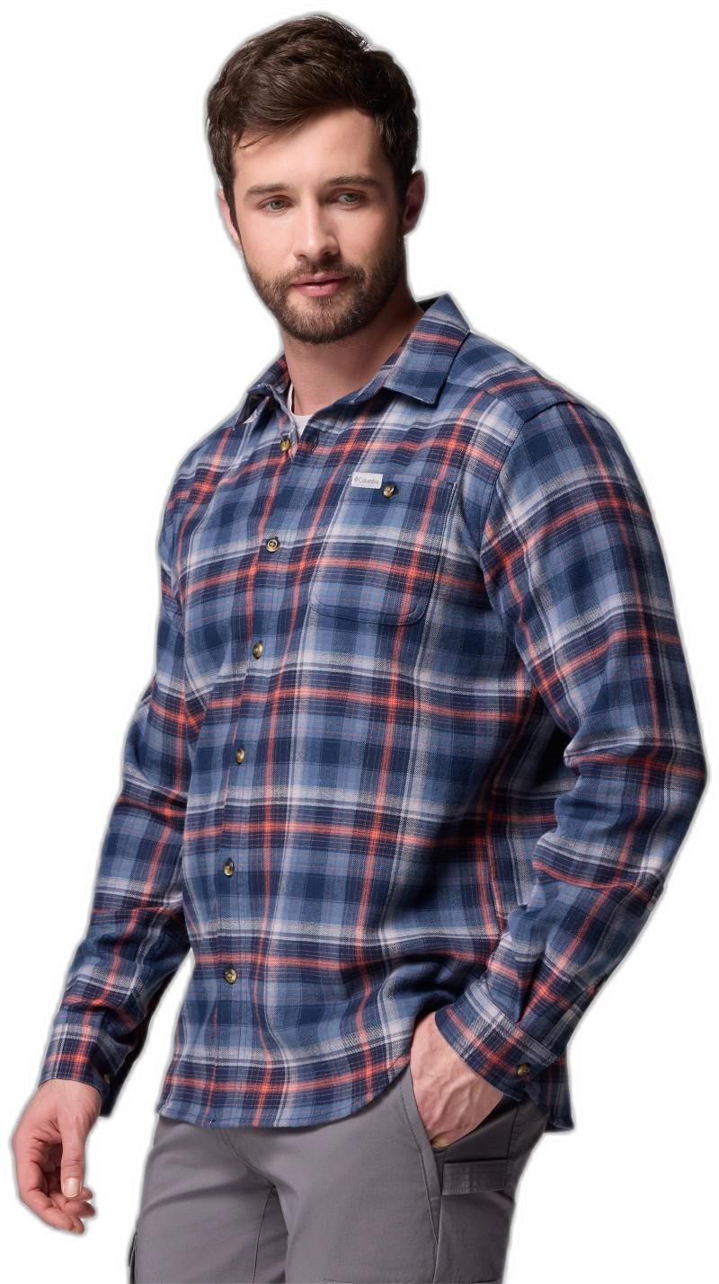 Cornell Woods Flannel LS Shirt, Tall - Mens - collegiate navy backland tartan 1