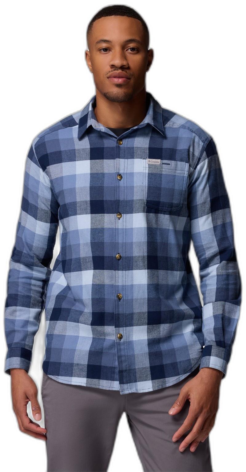 Cornell Woods Flannel LS Shirt, Tall - Mens - collegiate navy multi buffalo check 1