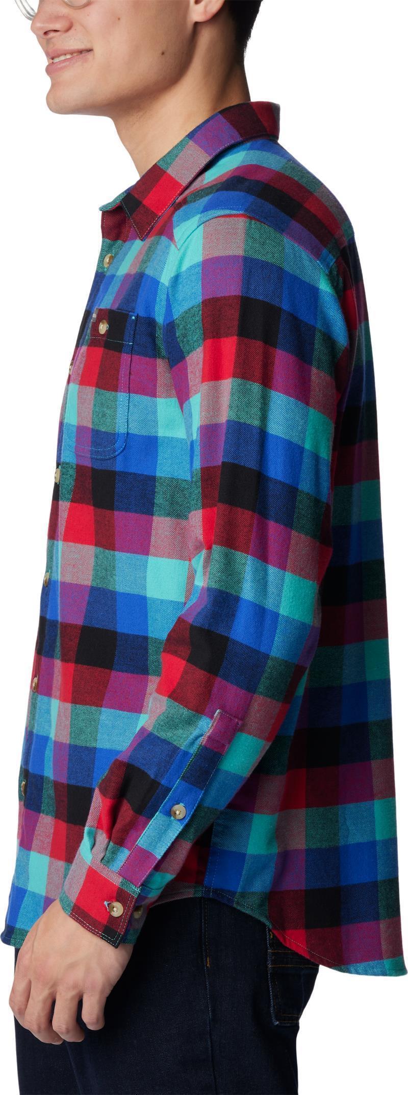 Cornell Woods Flannel LS Shirt - Mens - Bright Aqua Buffalo Check 4