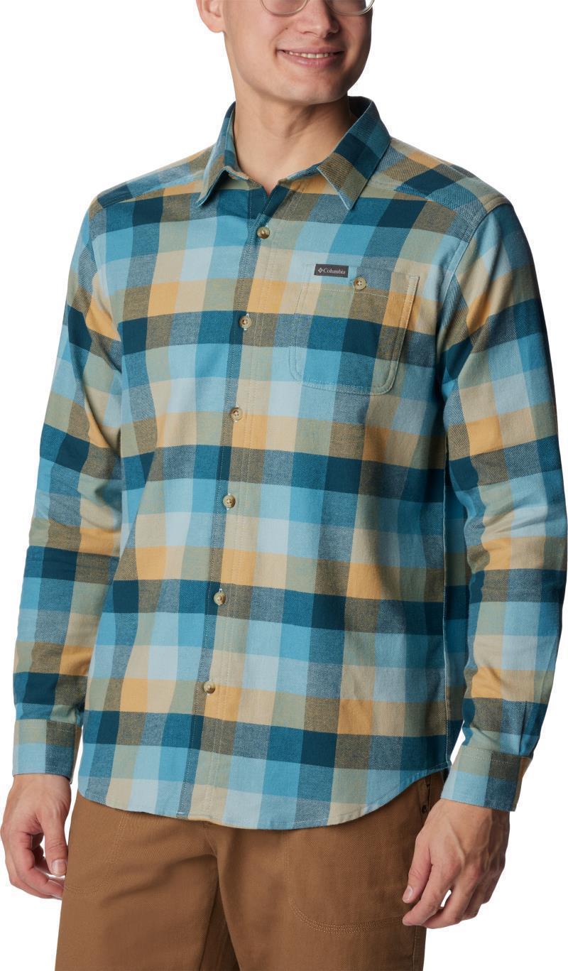 Cornell Woods Flannel LS Shirt - Mens - Stone Blue Buffalo Check 3