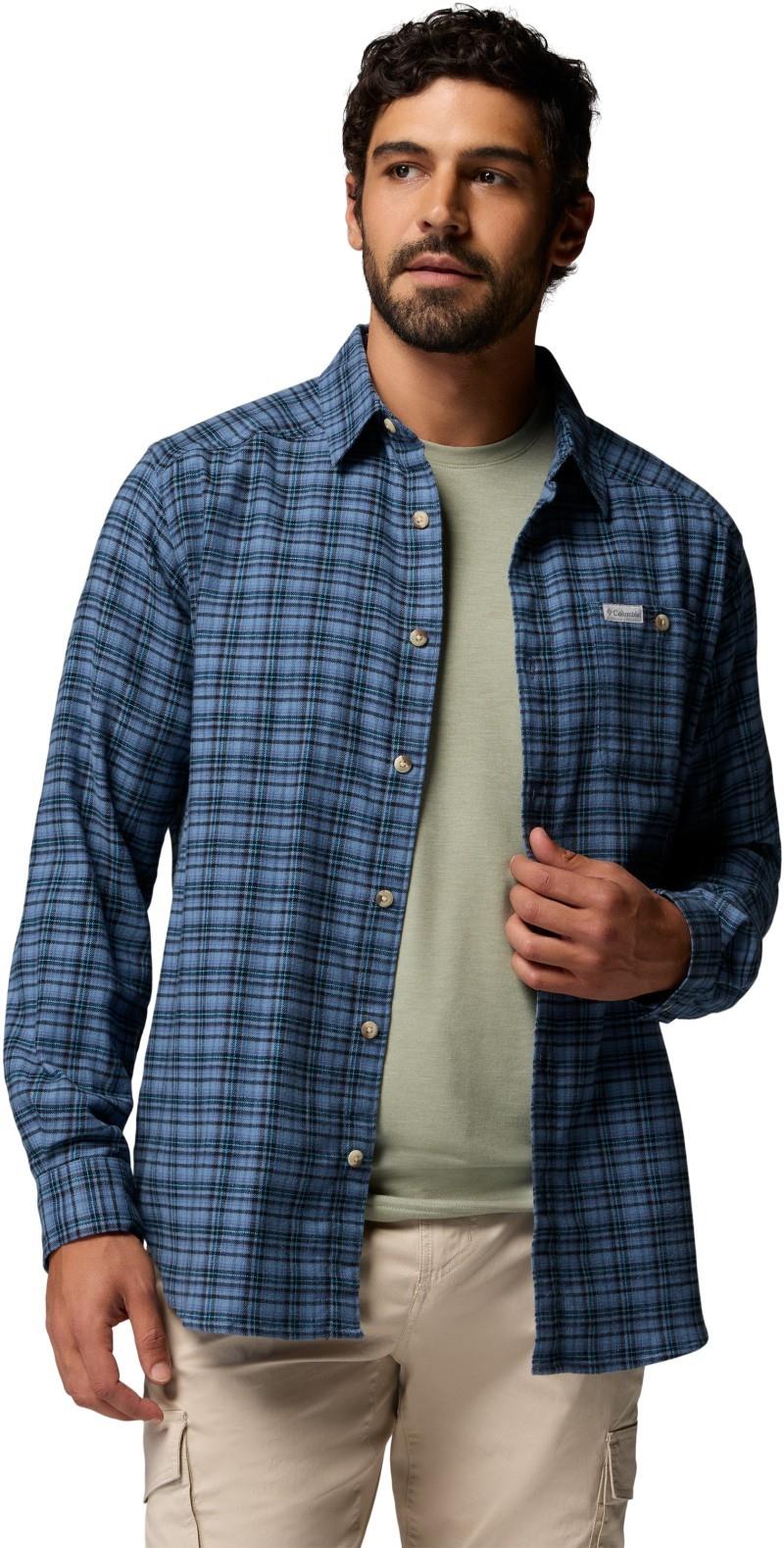 Cornell Woods Flannel LS Shirt - Mens - dark mountain cozy check 1