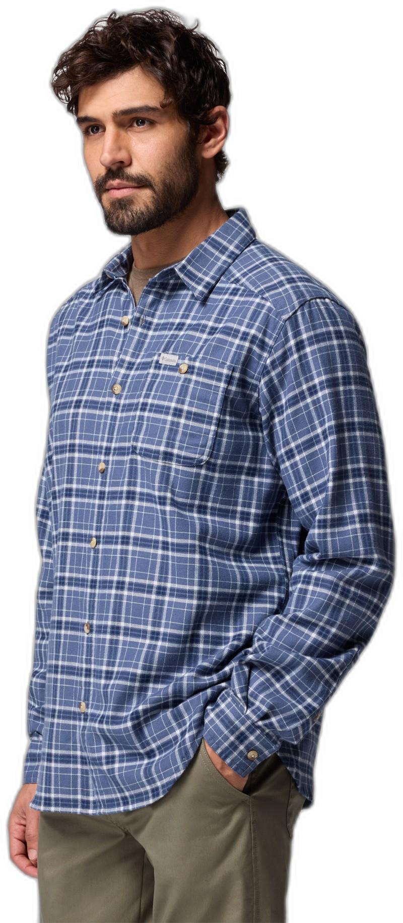 Cornell Woods Flannel LS Shirt - Mens - dark mountain quad check 1