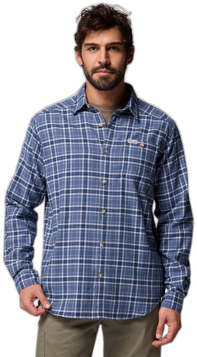 Cornell Woods Flannel LS Shirt - Mens - dark mountain quad check 1