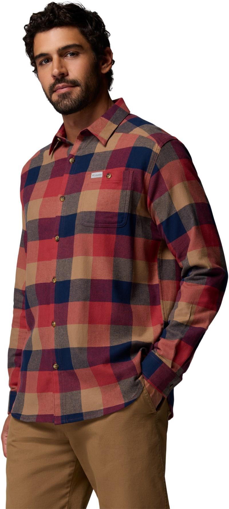 Cornell Woods Flannel LS Shirt - Mens - red oxide multi buffalo 1