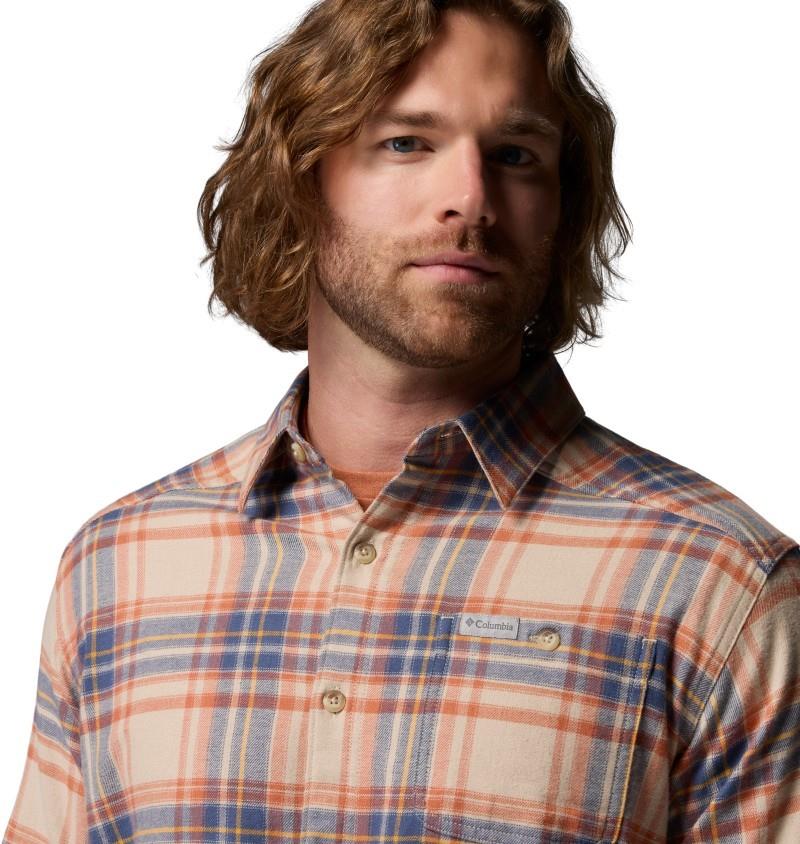 Cornell Woods Flannel LS Shirt - Mens - teak brown textured plaid 1