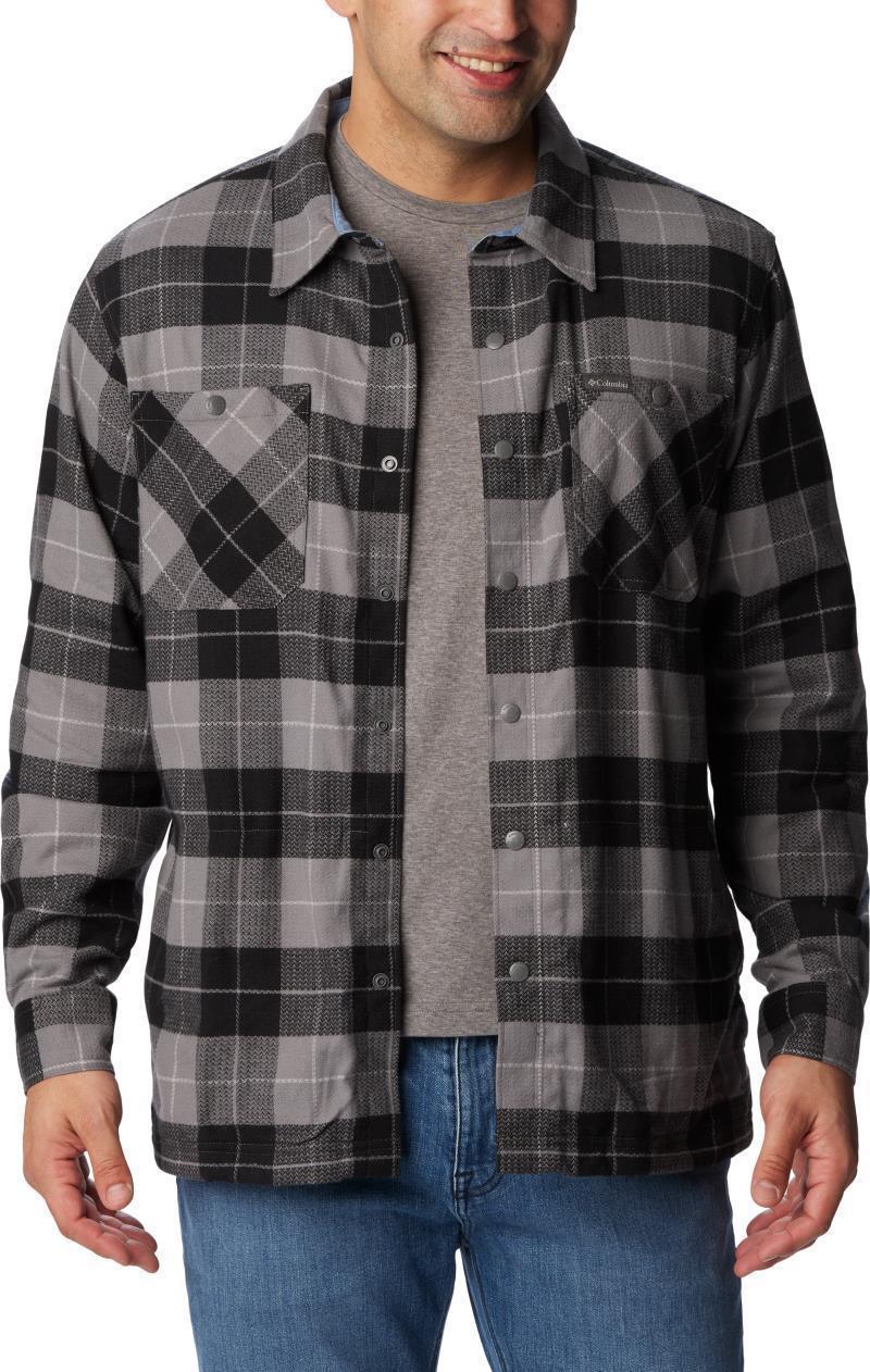 Cornell Woods Fleece Lined Shirt Jacket - Tall - Mens - City Grey / Blue Stone Woodsman Tartan 3