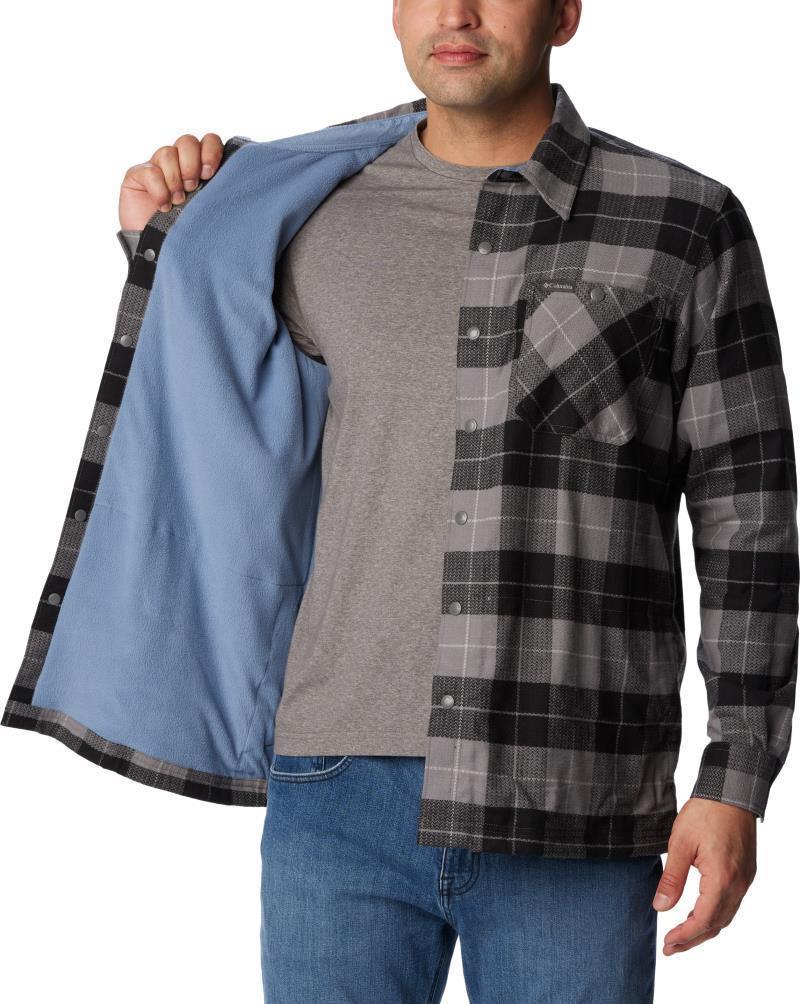 Cornell Woods Fleece Lined Shirt Jacket - Tall - Mens - City Grey / Blue Stone Woodsman Tartan 4
