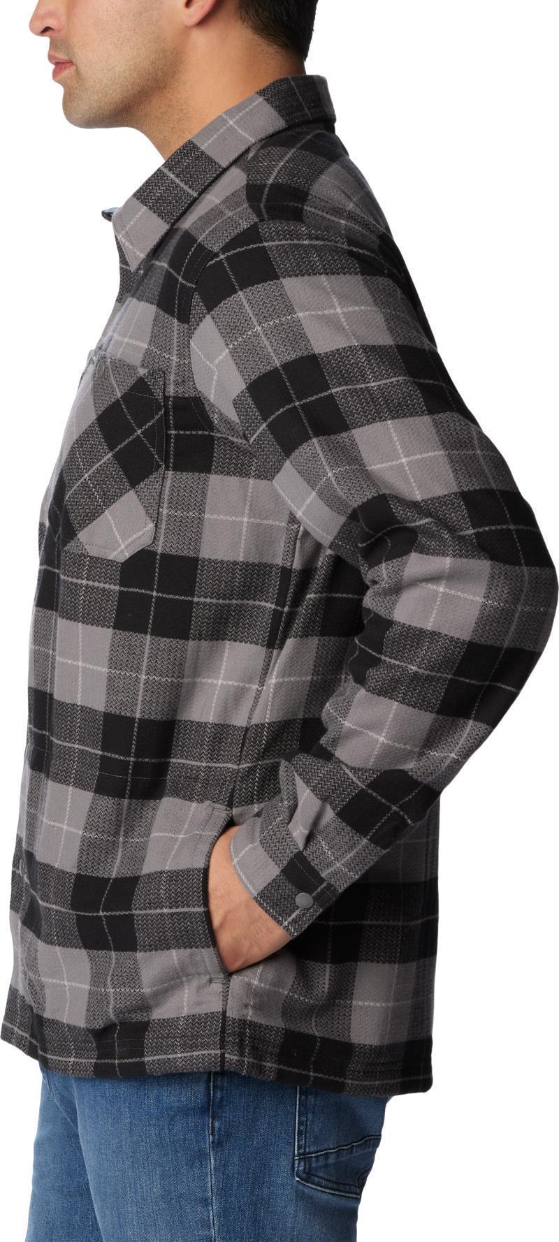 Cornell Woods Fleece Lined Shirt Jacket - Tall - Mens - City Grey / Blue Stone Woodsman Tartan 6
