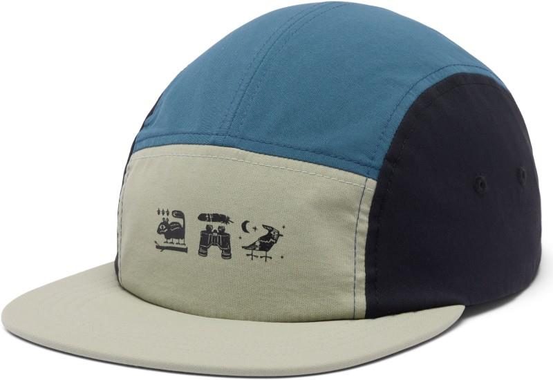 Creek Side 5 Panel Hat - safari / black / 3 little icons 1