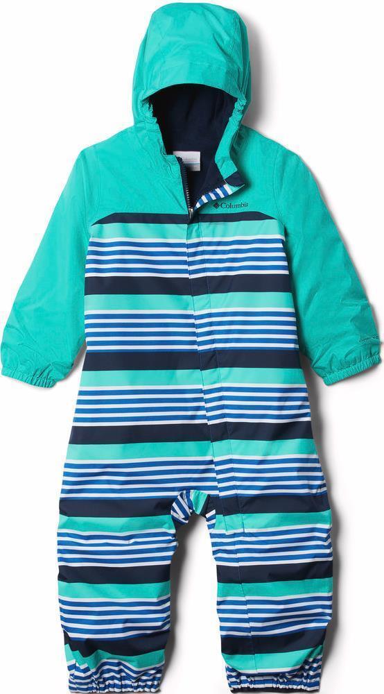 Critter Jitters II Rain Suit - Toddler - Bright Indigo Milo Stripe / Electric Turquoise 1