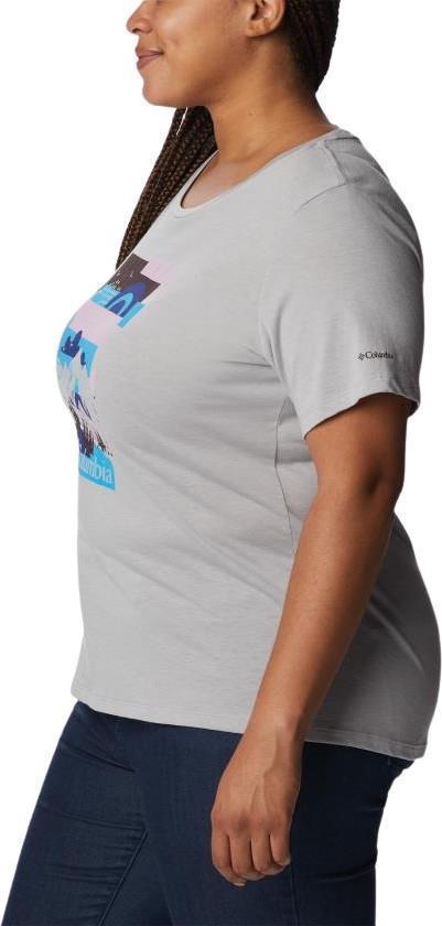 Daisy Days SS Graphic Tee, Extended - Womens - Columbia Grey Heather / Scenic Collage 4