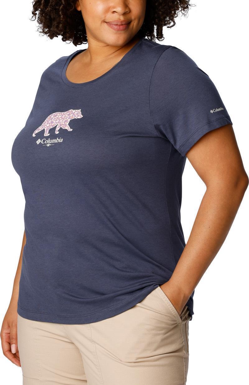 Daisy Days SS Graphic Tee, Extended - Womens - Nocturnal / Bearly Polarized 2