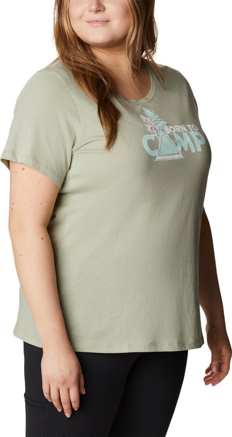 Daisy Days SS Graphic Tee, Extended - Womens - Safari Heather / Born To Camp 3