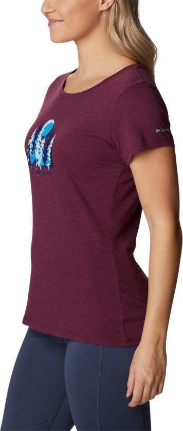 Daisy Days SS Graphic Tee - Womens - Marionberry Heather / Thru the Pines 4