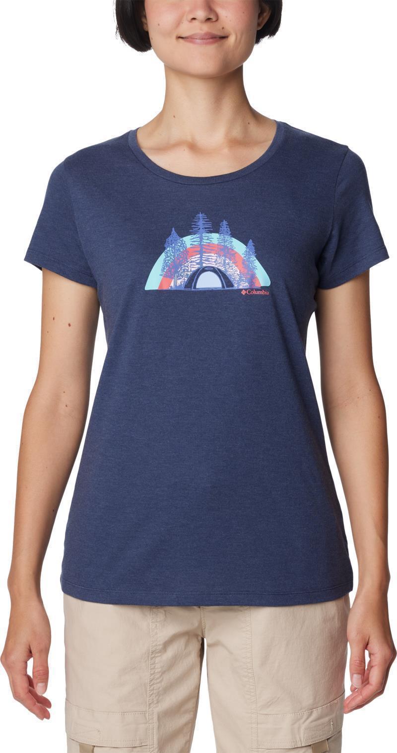 Daisy Days SS Graphic Tee - Womens - Nocturnal Heather / Happier Outdoors 1