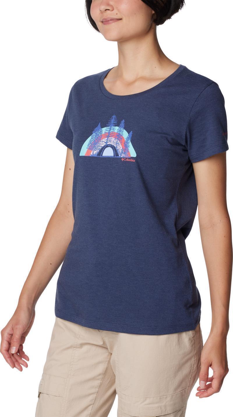 Daisy Days SS Graphic Tee - Womens - Nocturnal Heather / Happier Outdoors 3