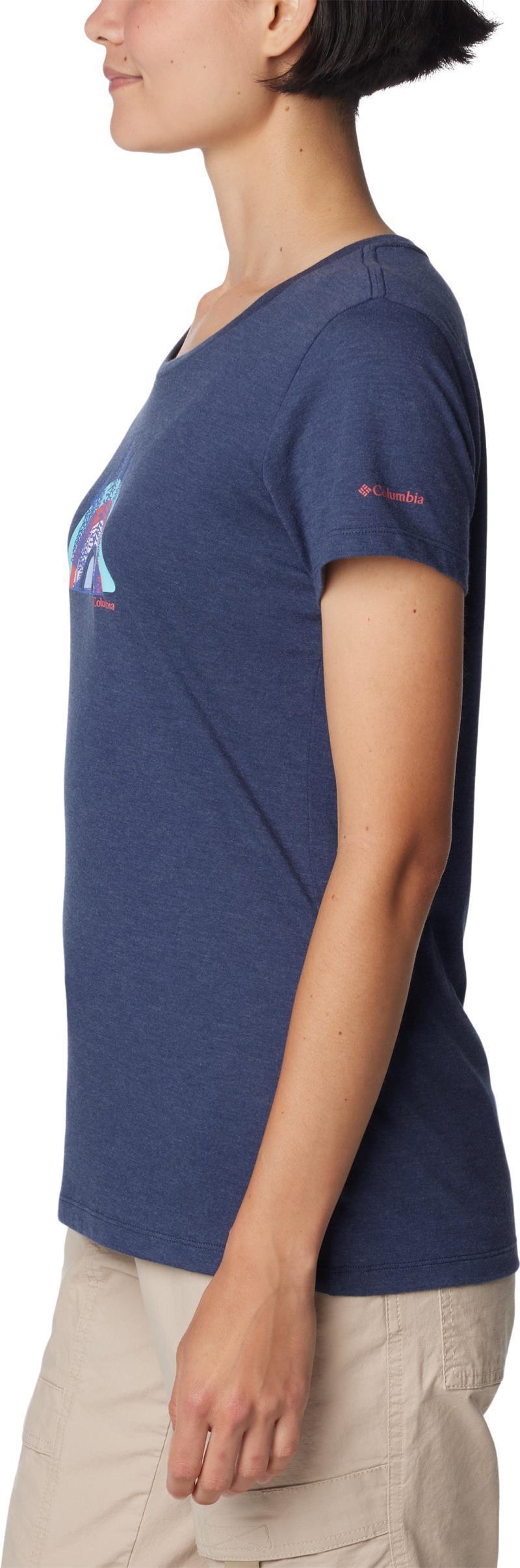 Daisy Days SS Graphic Tee - Womens - Nocturnal Heather / Happier Outdoors 5