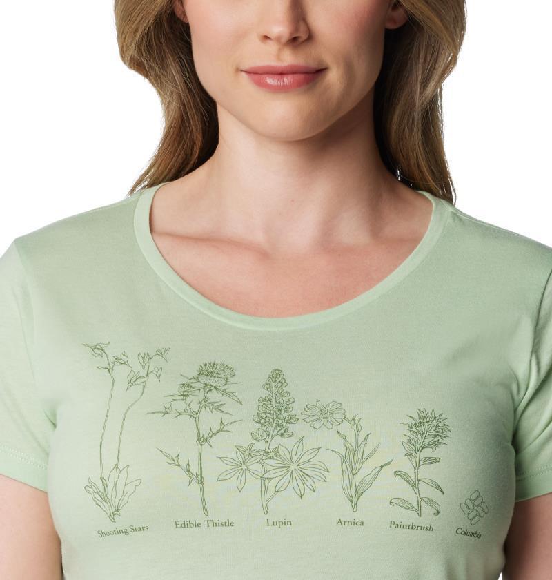 Daisy Days SS Graphic Tee - Womens - Sage Leaf Heather / Floral Friends 5