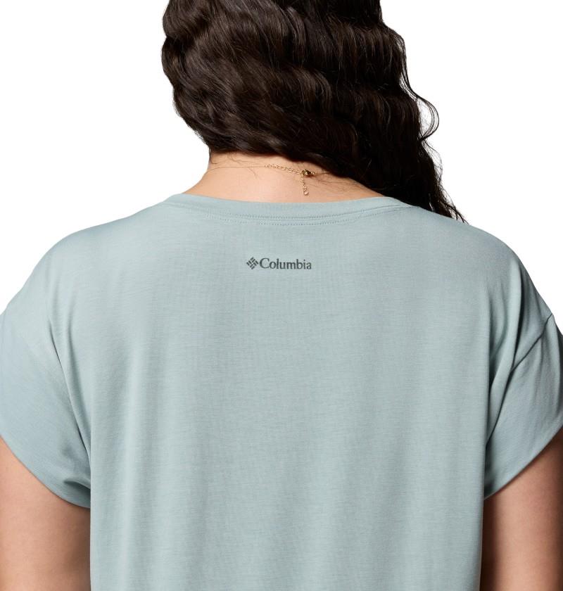 Daniela Falls V-Neck SS Tee, Extended - Womens - crushed blue 1