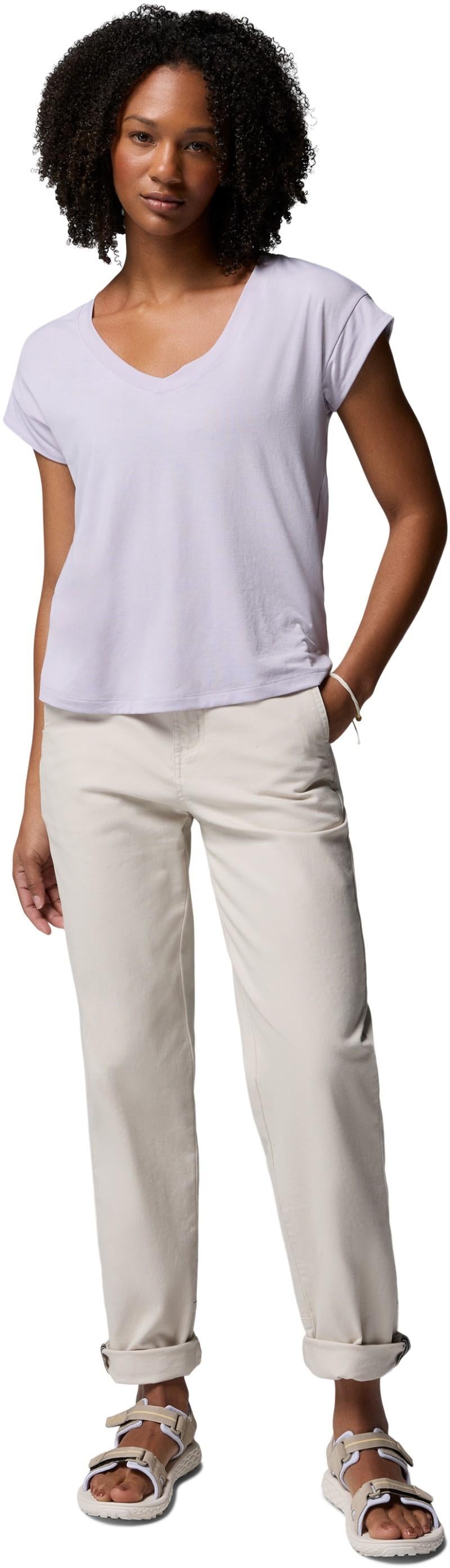 Daniela Falls V-Neck SS Tee - Womens - lavender pearl 1