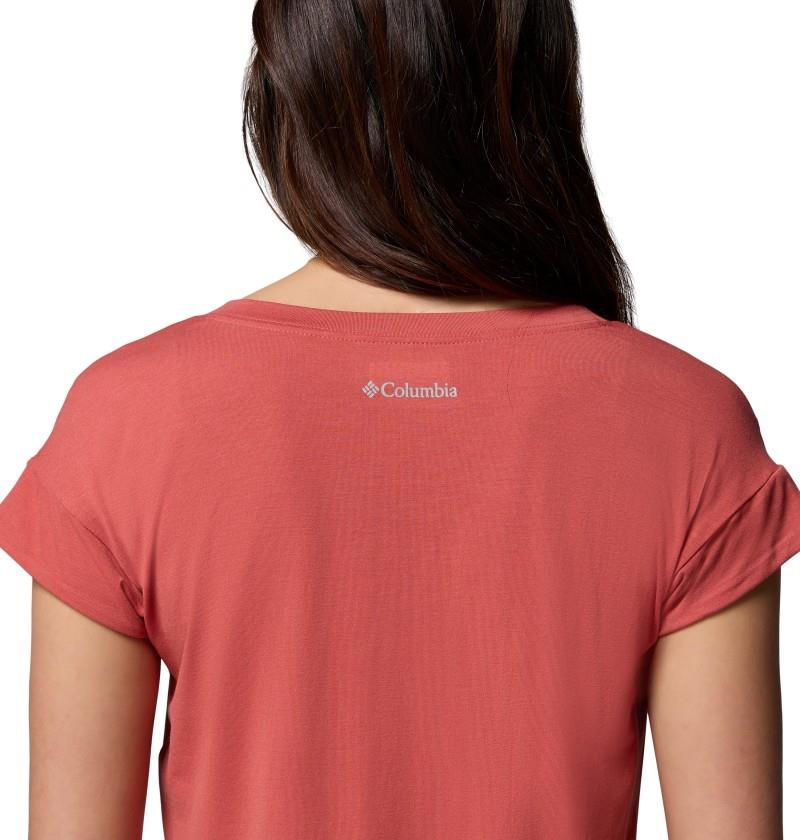 Daniela Falls V-Neck SS Tee - Womens - washed red 1