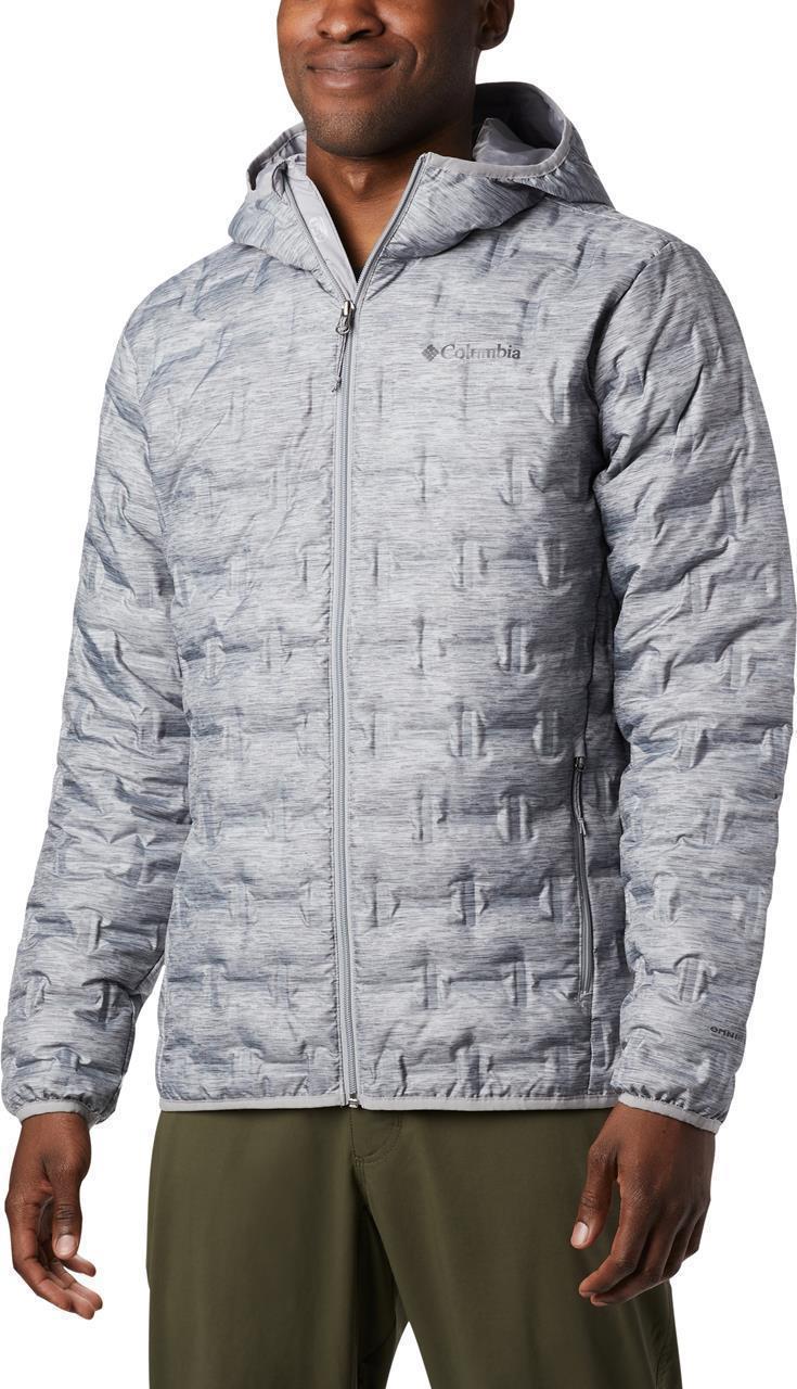 Delta Ridge Down Hooded Jacket - Mens - Columbia Grey Heather 1