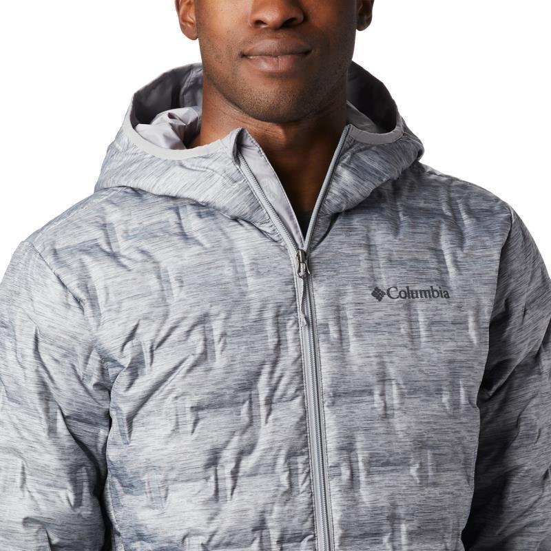 Delta Ridge Down Hooded Jacket - Mens - Columbia Grey Heather 4