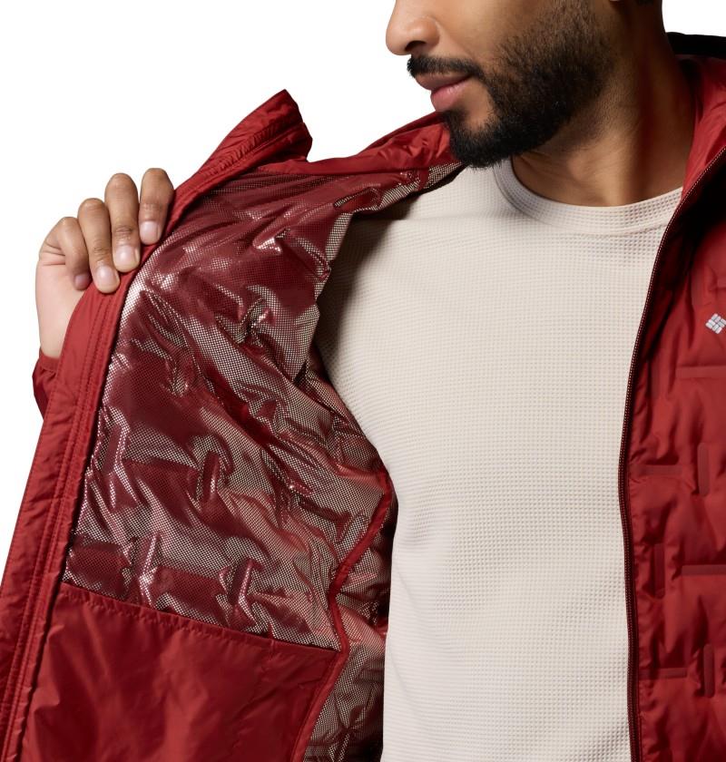 Delta Ridge II Down Hooded Jacket - Mens - red oxide 1