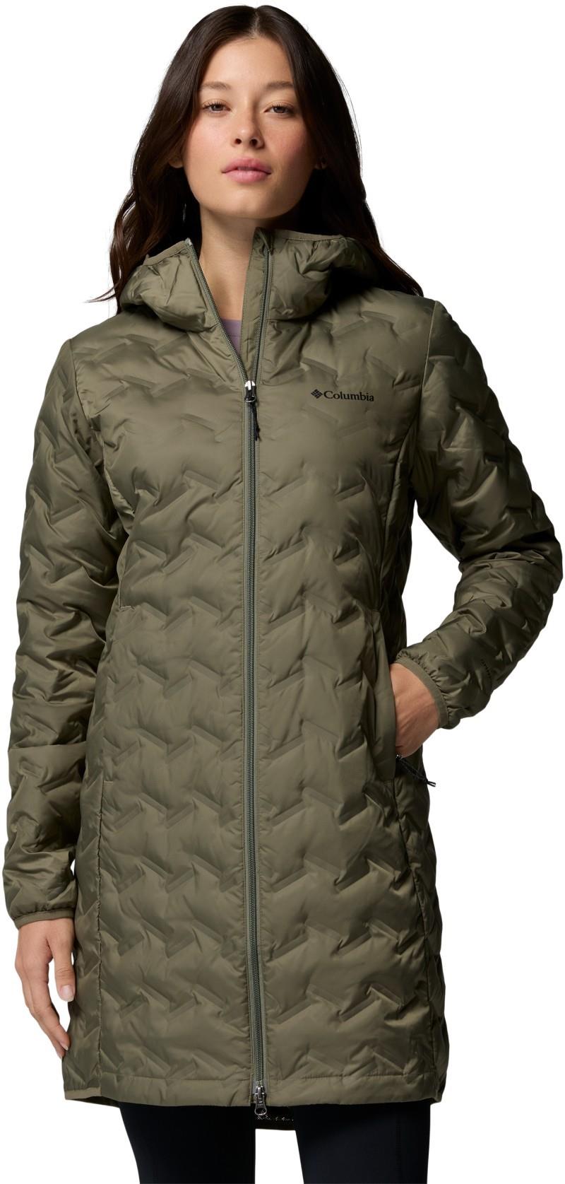 Delta Ridge II Long Down Jacket - Womens - stone green 1