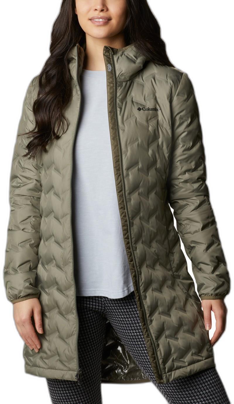 Delta Ridge II Long Down Jacket - Womens - stone green 1