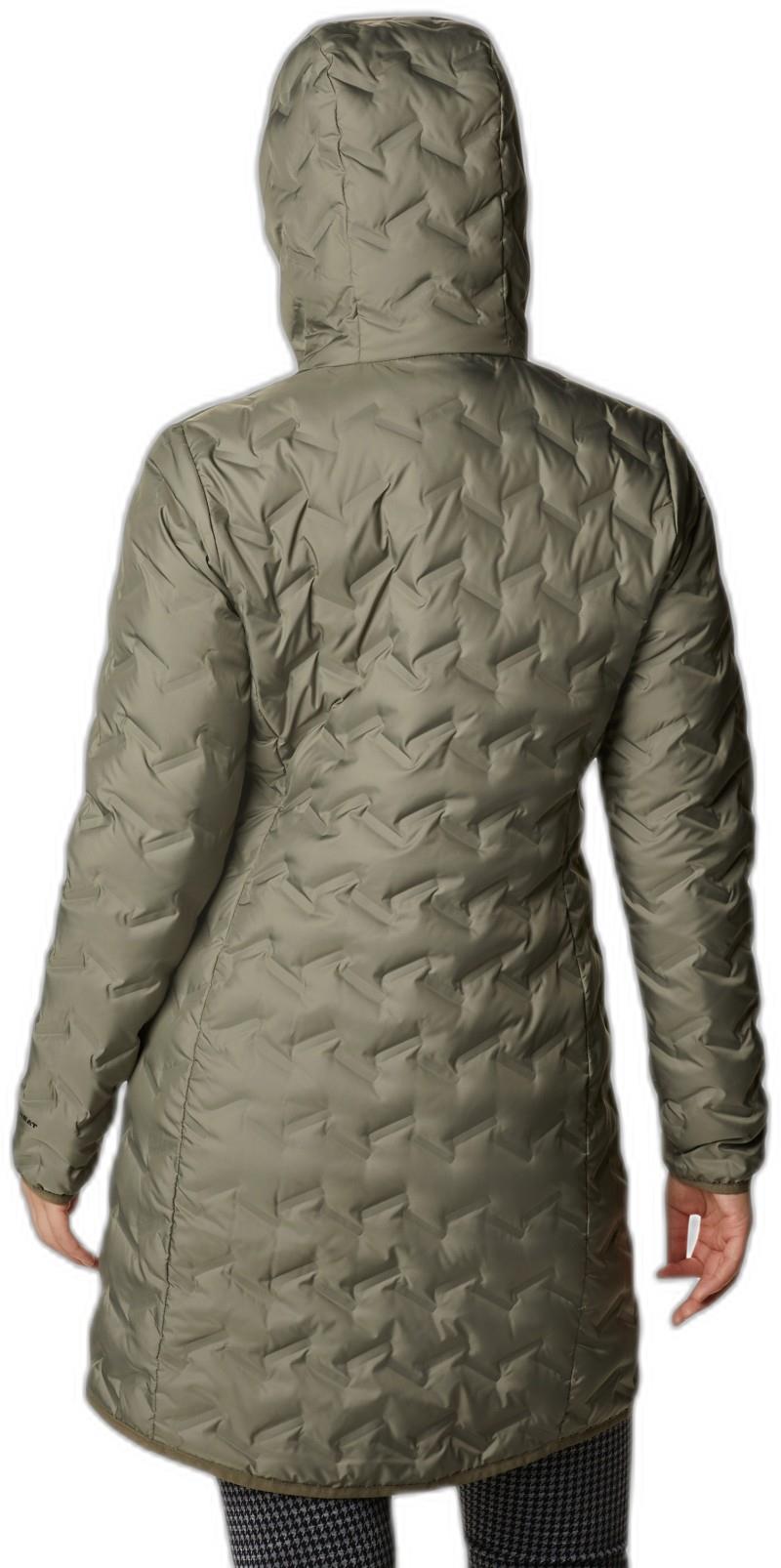 Delta Ridge II Long Down Jacket - Womens - stone green 1