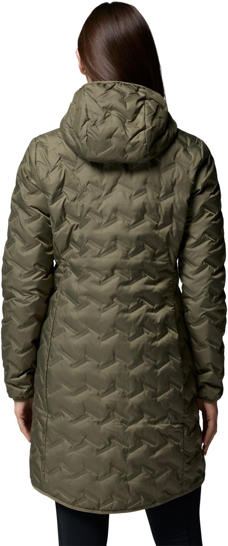 Delta Ridge II Long Down Jacket - Womens - stone green 1
