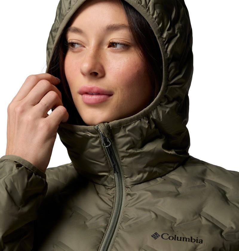 Delta Ridge II Long Down Jacket - Womens - stone green 1